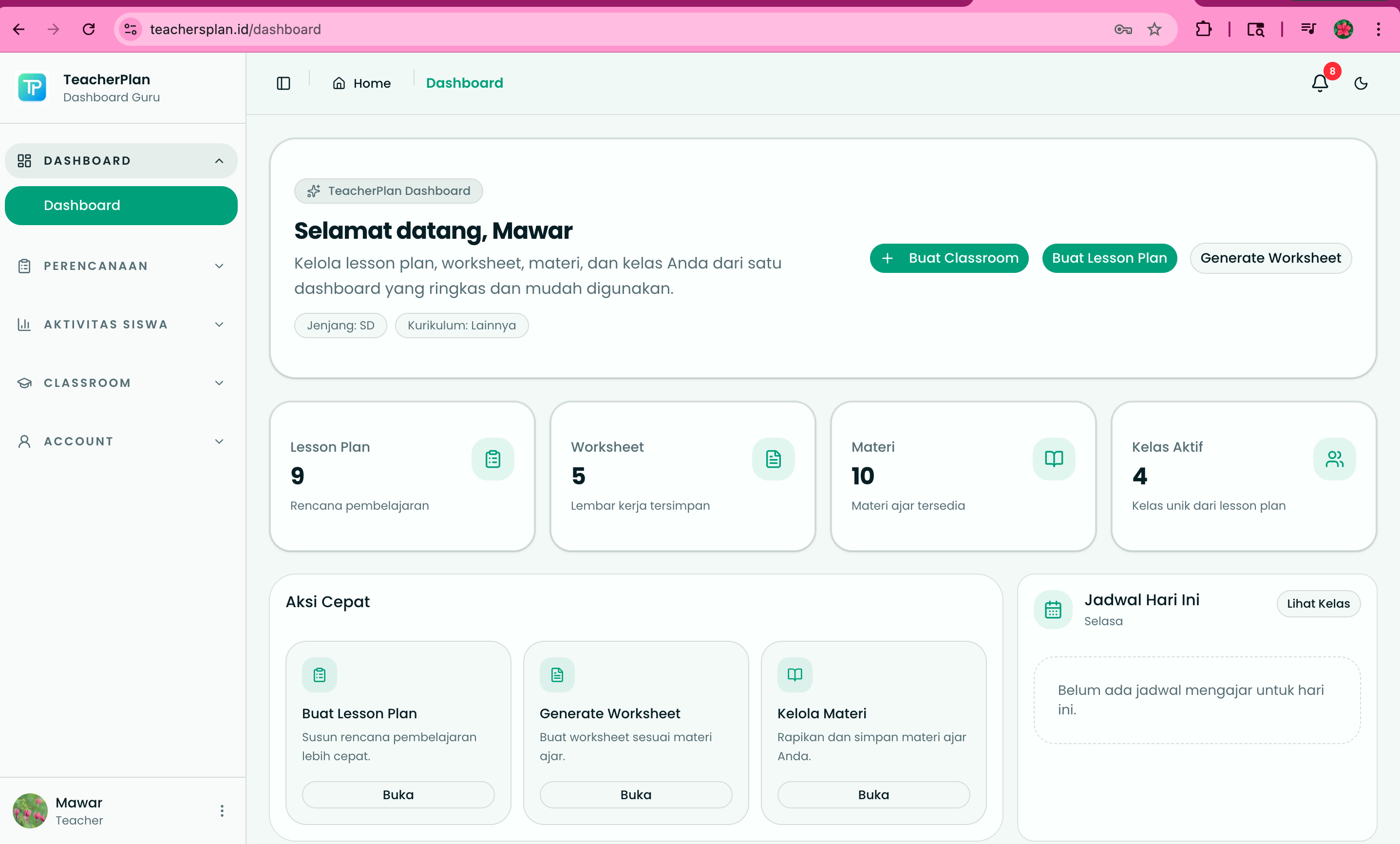 Masuk ke Dashboard