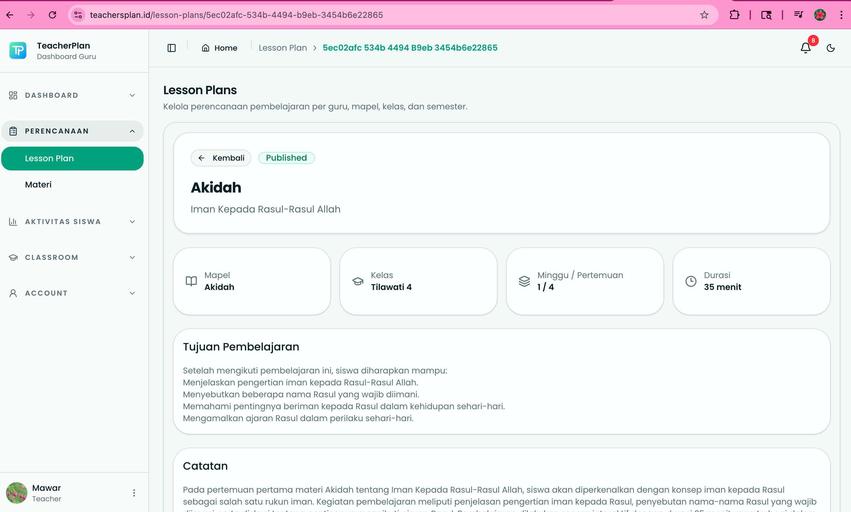 Detail Hasil Generate AI